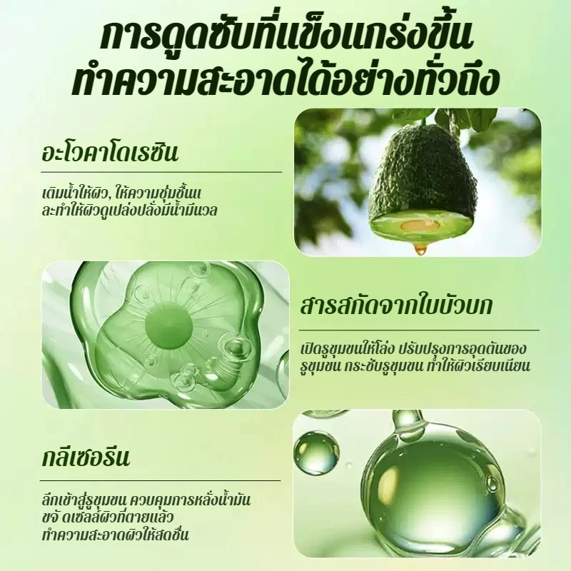 🔥1แถม1(12ซอง/กล่อง) 🔥สกินแคร์ มาส์กอโวคาโด้ ฟองฟู่ บํารุงผิวหน้า 10 วินาทีเกิดฟอง รูขุมขนหดตัว ทําความสะอาดรูขุมขนเติมความชุ่มชื้น สิวหัวดำที่สะอาด thumbnail 8