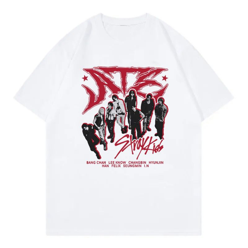 S-5xl Stray Kids Ate เสื้อยืด Bang Chan Felix Lee min-Ho ใน Seo Chang-Bin Han Hwang Hyun-Jin Kim Seu