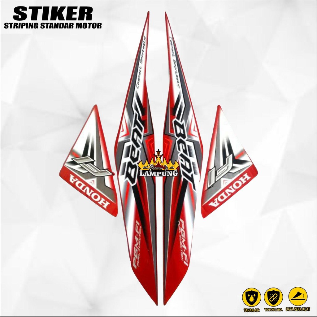 BEAT F1 2015 สติ๊กเกอร์แถบมอเตอร์ไซค์, BEAT F1 2015 Standard Motorcycle BODY Striping Stickers