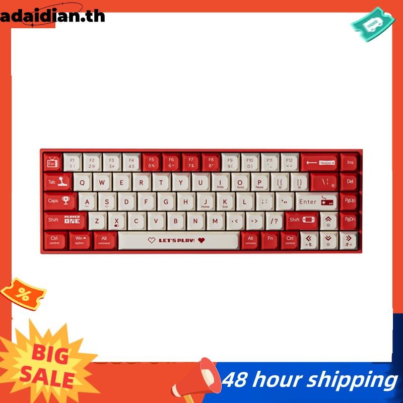 พร้อม AK680 คีย์บอร์ดสําหรับเล่นเกม ABS Keycap 68 คีย์คีย์บอร์ดแบบมีสาย Hot Swap สําหรับแล็ปท็อปพีซี