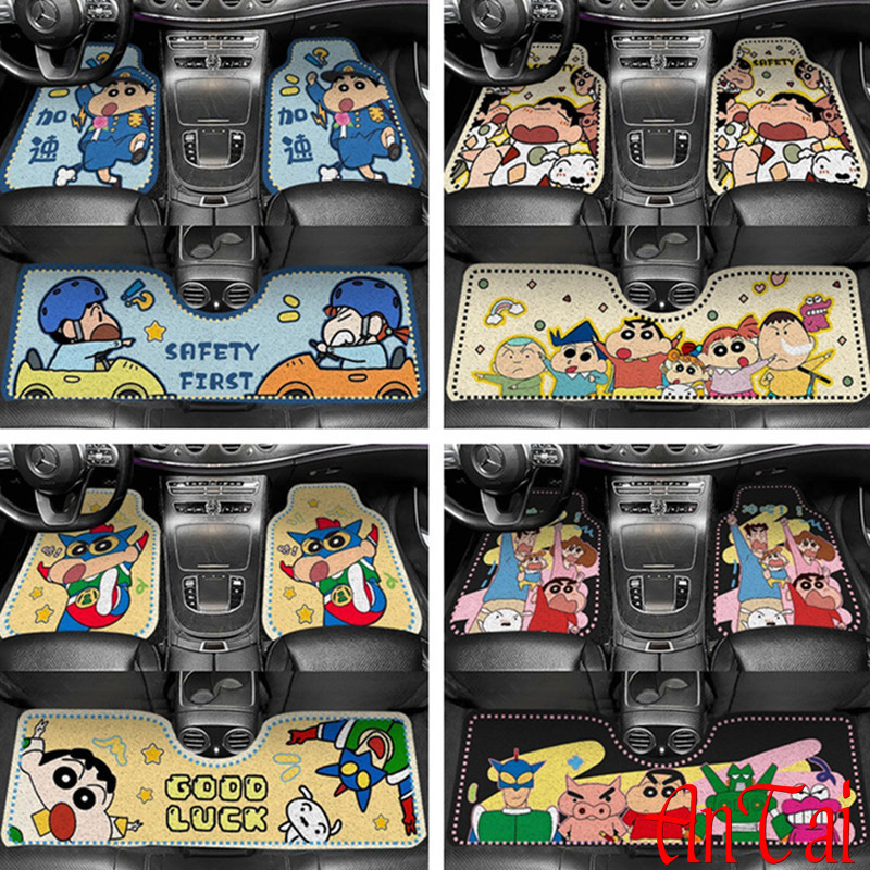 พรมรถยนต์3pcs เหมาะสำหรับรถยนต์5ที่นั่ง แถวหน้า/แถวหลัง วัสดุ PVC กันลื่นทนต่อการสึกหรอ กันน้ำกันฝุ่น สามารถตัดได้