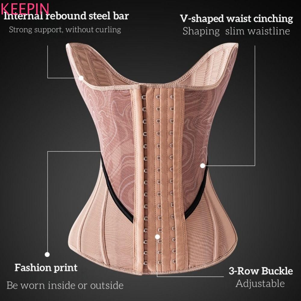 Keepin Tummy Control Shapewear,หลังคลอดรัดหน้าท้องสําหรับผู้หญิง,แฟชั่นBody Shaper FishboneสนับสนุนSlimmingเอวเทรนเนอร์Body Shaping