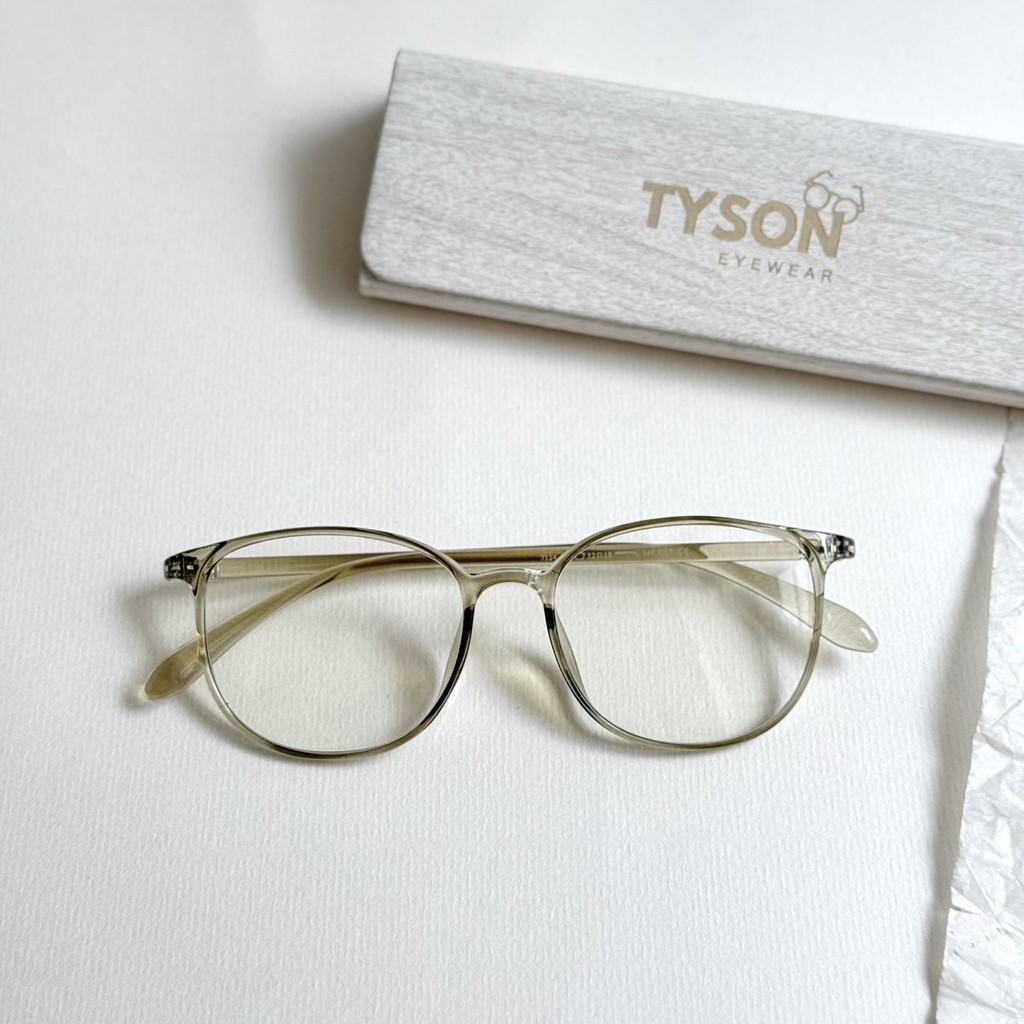 กรอบแว่นตา ไทสัน กรอบสี่เหลี่ยมเหมาะสําหรับหน้าใหญ่แว่นตาแฟชั่นผู้หญิงรัดรูปฟรีกล่องทิชชู่ 7124