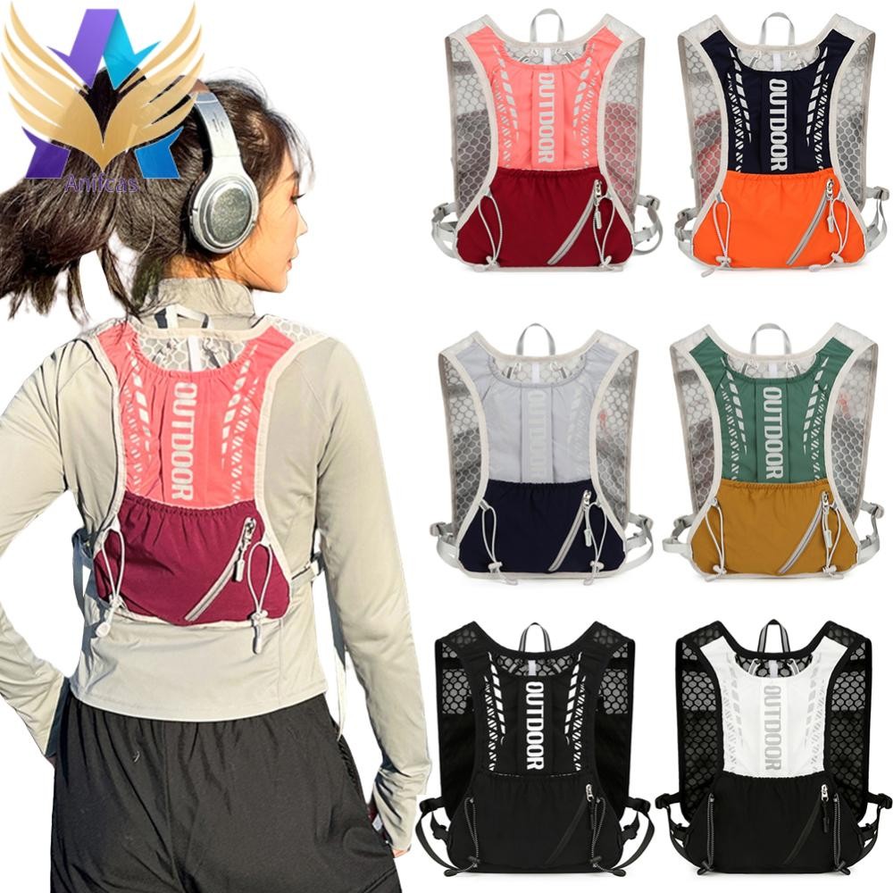 เสื้อกั๊กวิ่งไฮเดรชั่ระบายอากาศน้ํากระเพาะปัสสาวะ Daypack สําหรับเดินป่าวิ่งเทรล ราคา ถูกที่สุด ดีลบีเคเค