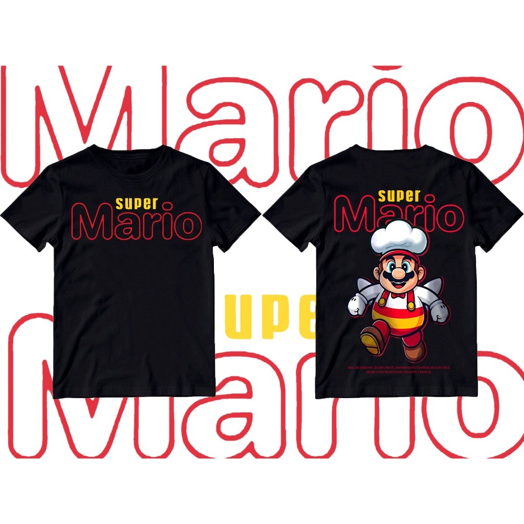Super Mario Casual Sports T-shirt Boys' Printed  Shirt Hip Hop