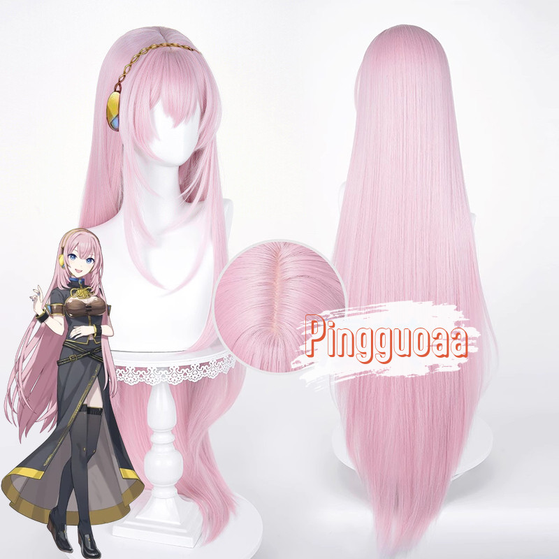 【Manmei】Project Sekai Colorful Stage! Megurine Luka Cosplay Wig 100cm Long Pink Heat Resistant Synth