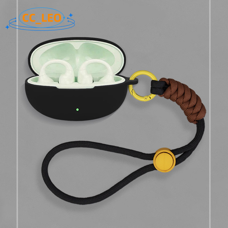 For EDIFIER Lolli Clip Case Cute Lanyard Pendant EDIFIER Lolli Clip Solid Color Silicone Soft Case EDIFIER Lolli Clip Shockproof Shell Protective Cover