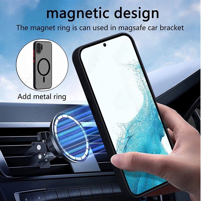 Frosted Magnetic Case สําหรับ Samsung Galaxy Note 10 20 9 8 Note10+ Note9 Note8 Note20 Note20ultra Hard Shell คลุมทั้งหมด Deluxe Armour กรณี ราคา ถูกที่สุด ดีลบีเคเค แกลเลอรีภาพที่ 2