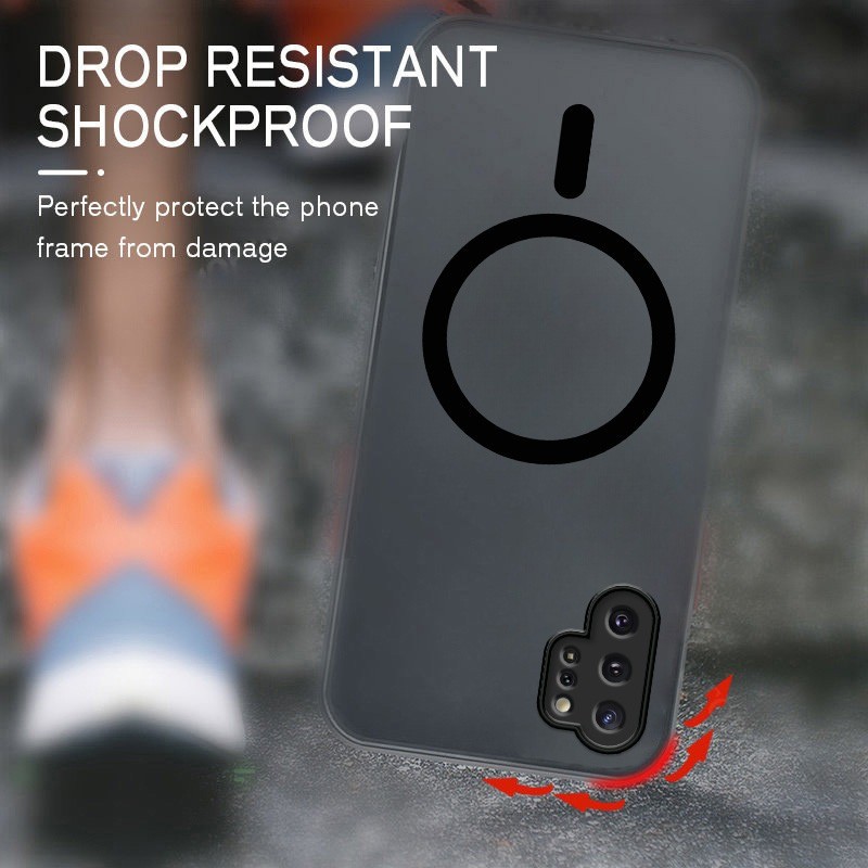 Frosted Magnetic Case สําหรับ Samsung Galaxy Note 10 20 9 8 Note10+ Note9 Note8 Note20 Note20ultra Hard Shell คลุมทั้งหมด Deluxe Armour กรณี ราคา ถูกที่สุด ดีลบีเคเค แกลเลอรีภาพที่ 3