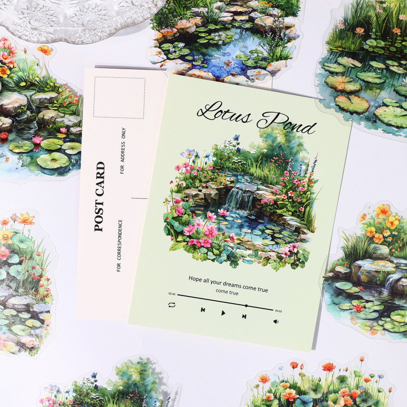 เว่ยเว่ย 20 ชิ้น [ชุดฤดูใบไม้ผลิดอกไม้] บัญชีมือมูลนิธิวารสารสติกเกอร์สัตว์เลี้ยงสติกเกอร์กระดาษสมุดวัสดุชุดสมุด