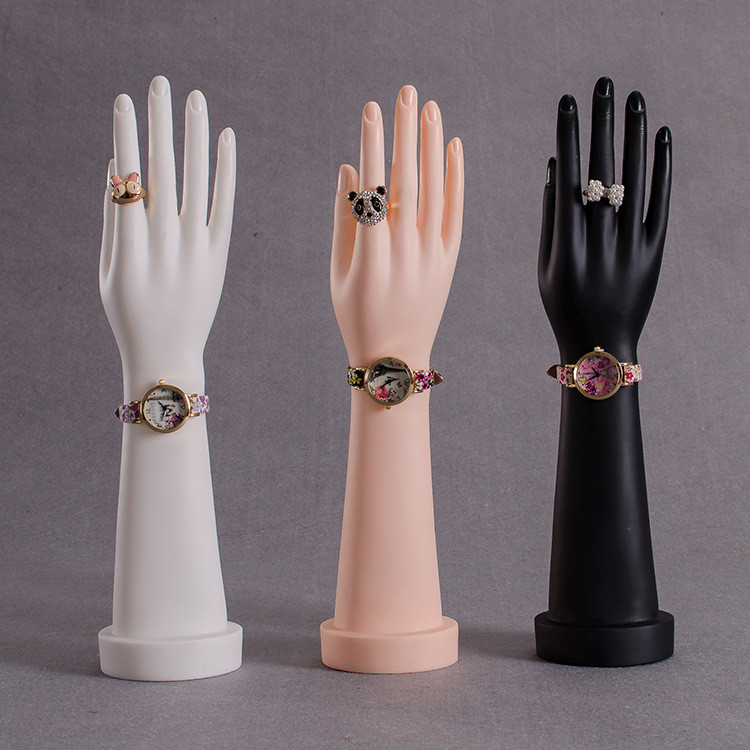 หุ่นมือเครื่องประดับแสดงผู้ถือยืนแขนยาวออแกไนเซอร์มือสําหรับโซ่นาฬิกา