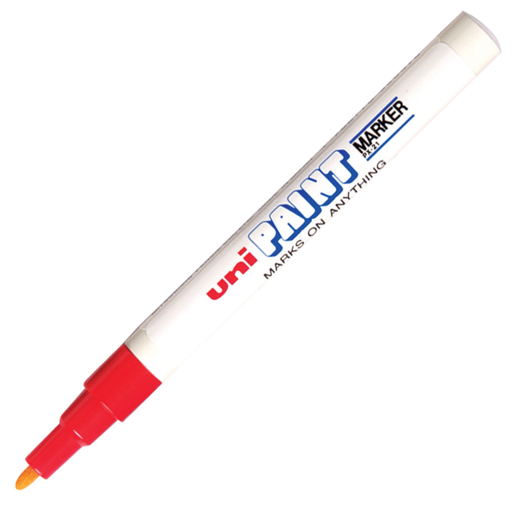 UNI ปากกาเพ้นท์ หมึกสีแดง ขนาด 0.8-1.2 มม. รุ่น PX-21