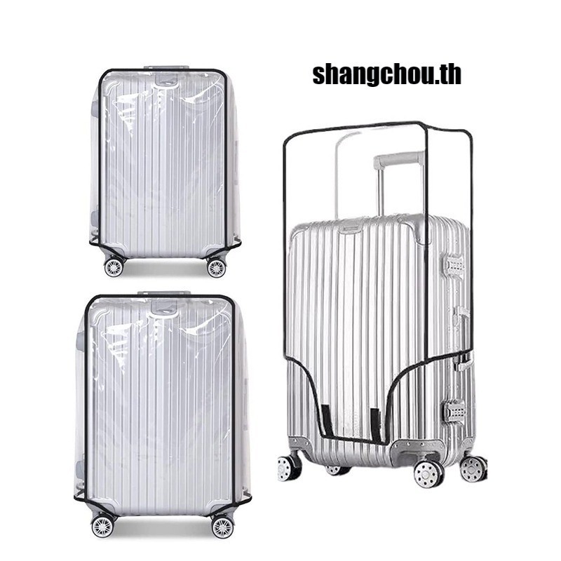(shangchou.th) ผ้าคลุมกระเป๋าเดินทาง PVC แบบพลาสติกใส 20 24 28 30 นิ้ว