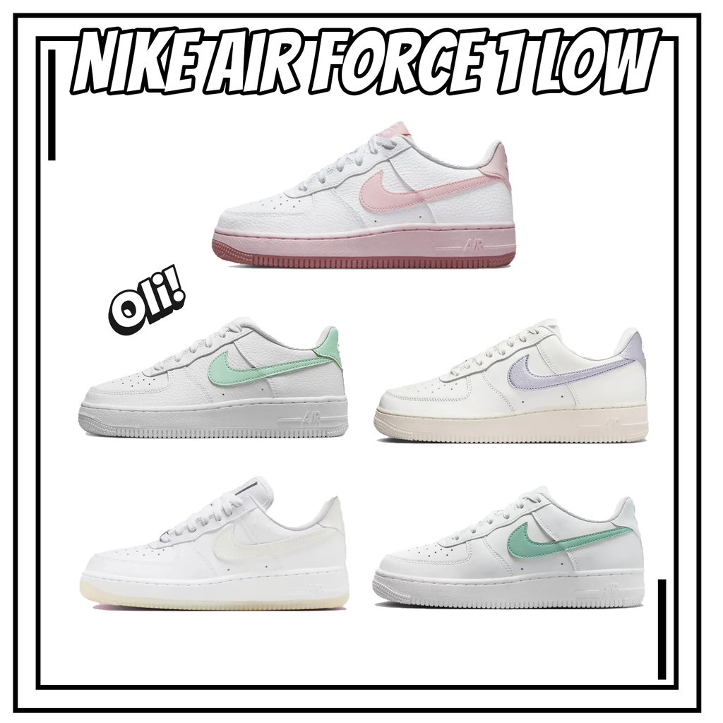 รองเท้าผ้าใบ Nike Air Force 1 Low GS " White pink "✨ รุ่นฮิต ของมันต้องมี✨ ของแท้100%