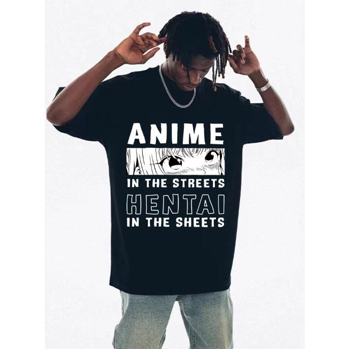 ❤‍🔥2024 Hot Pria T-shirt Anime Jepang WIBU HENTAI S-5XL เสื้อลายอนิเมะเทพในเงา