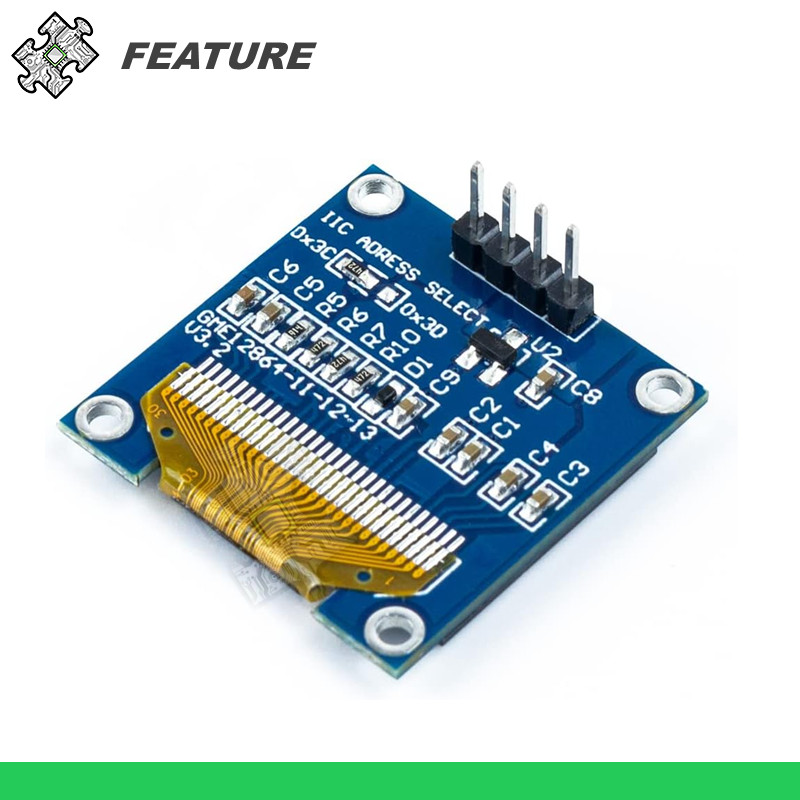 ENGLAB★ OLED i2C มีทั้งแบบ 0.91 0.96 และ 1.30 นิ้ว และ มีทั้งสีฟ้ากับสีเหลืองให้เลือก, OLED Arduino