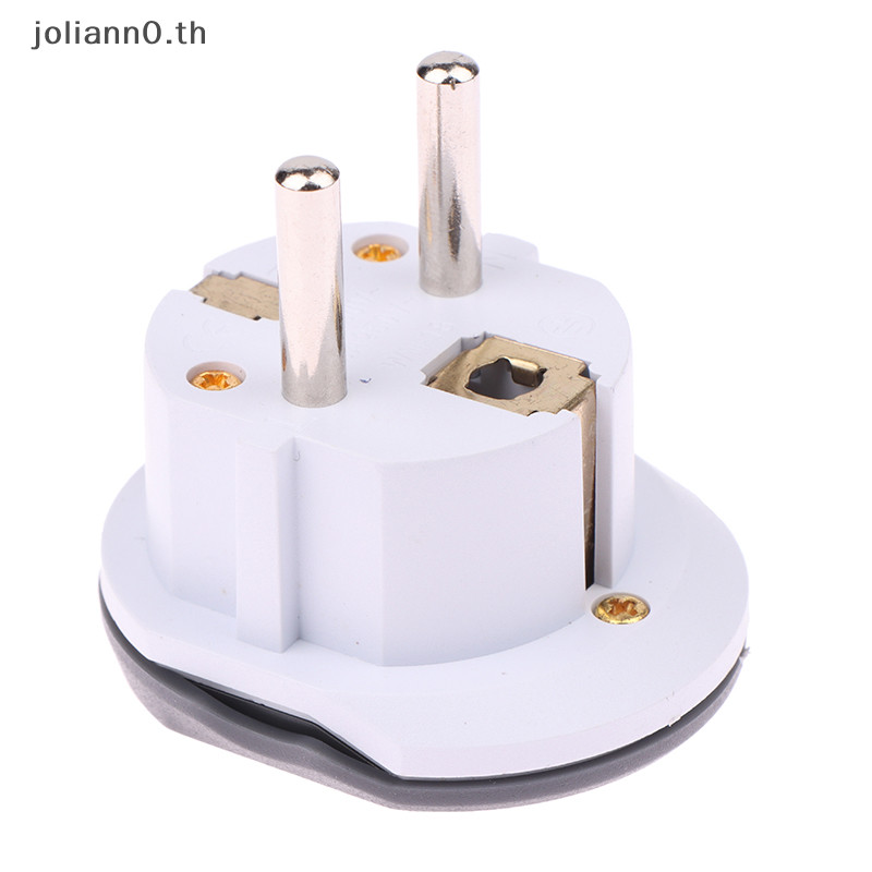 Joliann0 อะแดปเตอร์ปลั๊กแปลง FR AU US UK เป็น EU ยูโรเกาหลี 2Pin 4.8 มม.