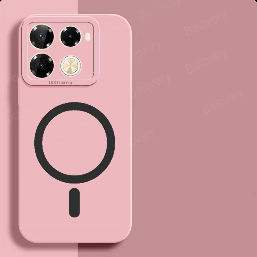 เคสโทรศัพท์มือถือ ซิลิโคนนิ่ม TPU แม่เหล็ก หลากสี สําหรับ infinix Note 40 Pro+ Pro Plus 5G X6851B 40 Pro 4G X6850 40 Pro 5G X6851 40 4G X6853