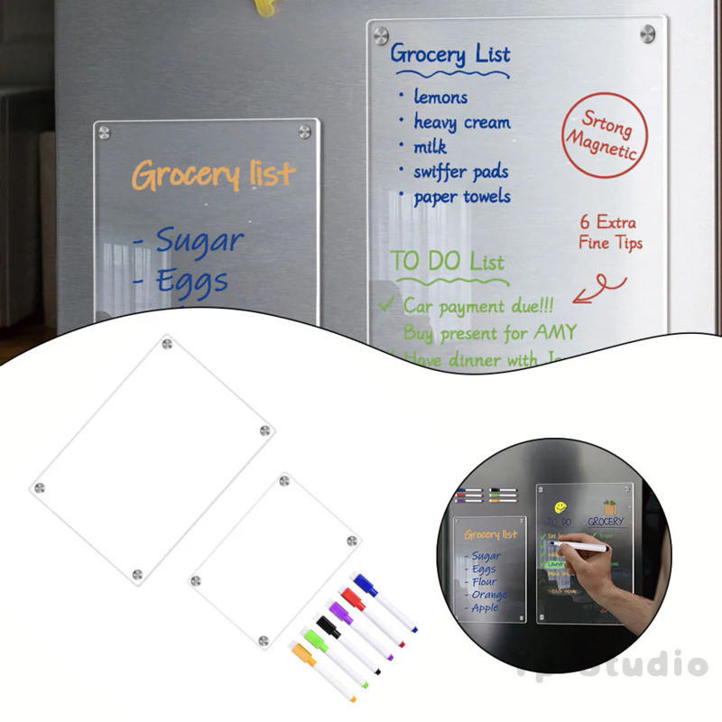 "Fridge Sketch Magnet Board: Whiteboard Calendar