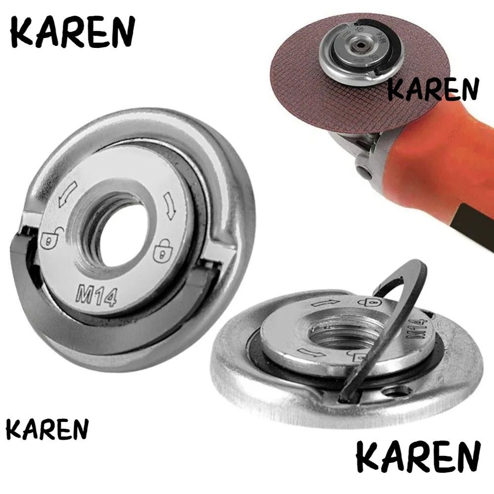 Karen น็อตล็อคเครื่องเจียรไฟฟ้า M14 แบบปลดล็อคในตัว