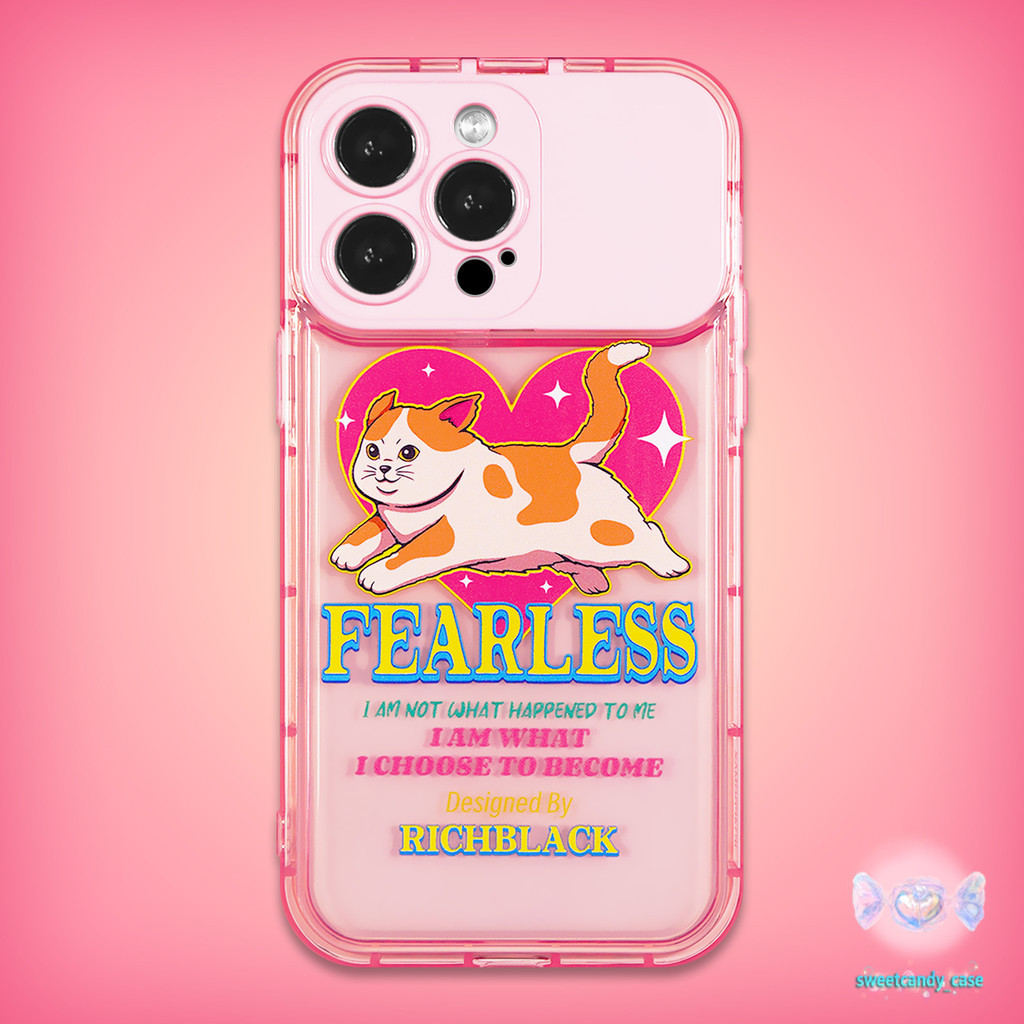 [ท้องถิ่น] ลูกแมวสีชมพูคู่สไตล์กระจกแต่งหน้าเคสโทรศัพท์เข้ากันได้กับiPhone X XR XS 11 13 15 12 Pro Max 7 8 14 15 Plus