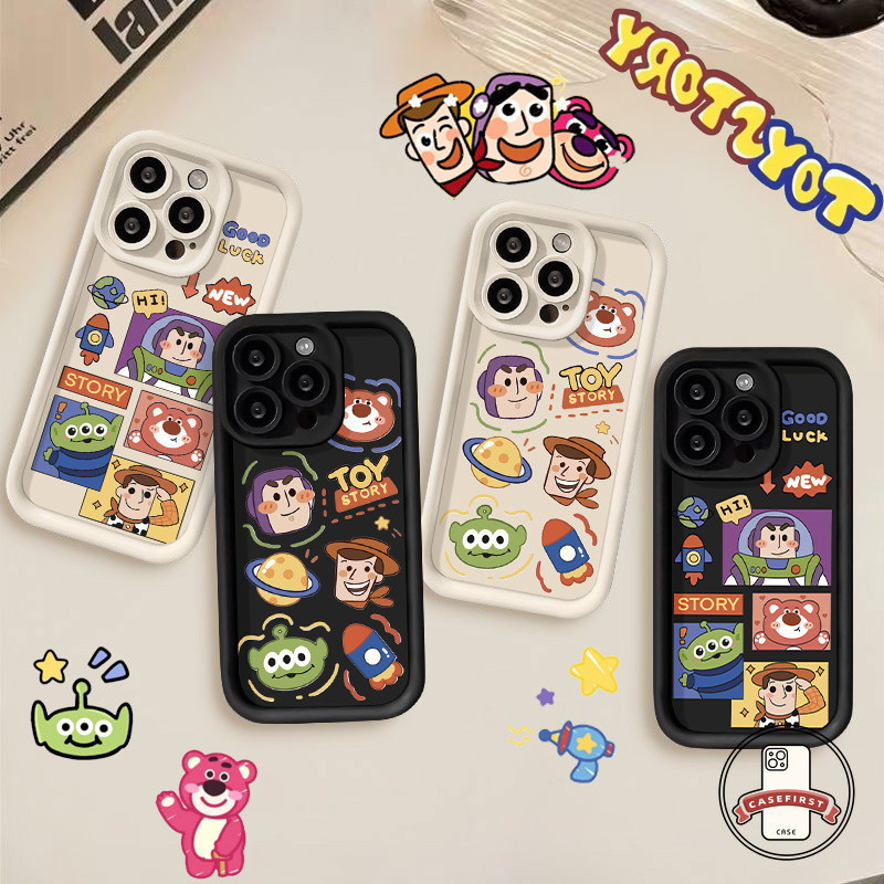 กล่องการ์ตูนเอเลี่ยนน่ารักเข้ากันได้กับ IPhone 7Plus 11 13 15 14 12 Pro Max XR X XS Max 15 14 6 8 7 6S Plus SE 2020