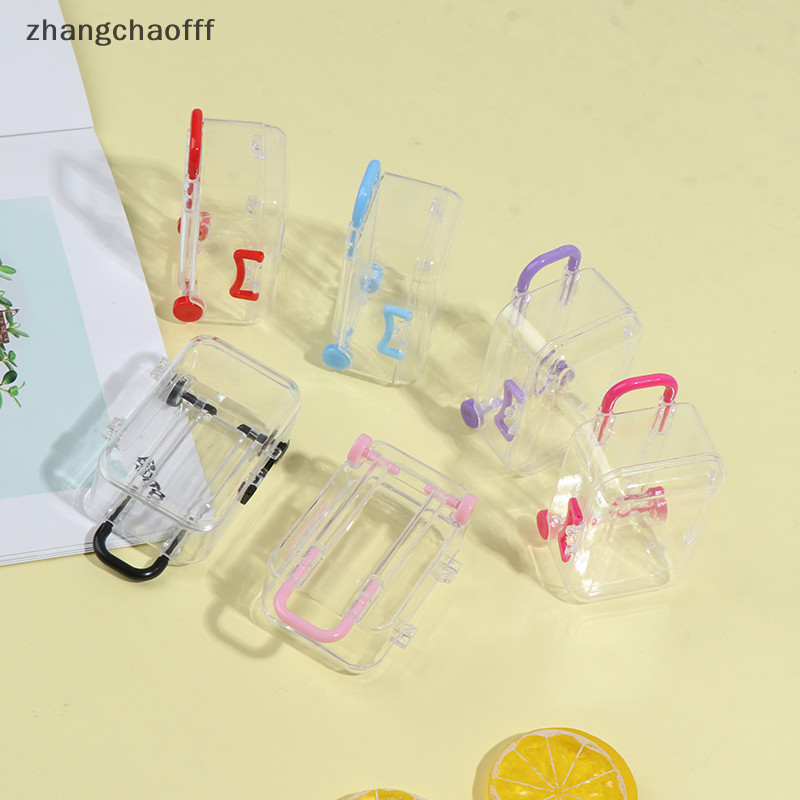 Zhangchaofff กระเป๋าเดินทางพลาสติก ขนาดเล็ก อุปกรณ์เสริม สําหรับตุ๊กตา [ใหม่]
