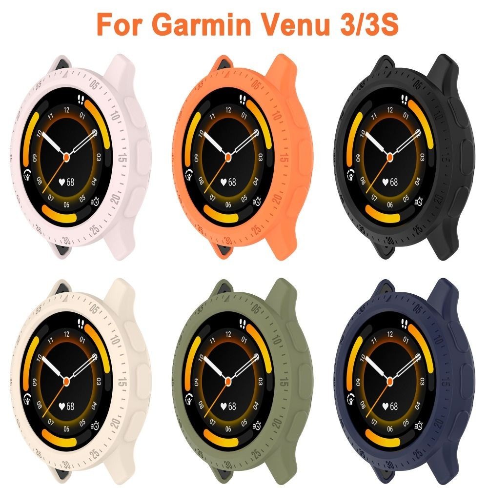 Garmin Venu3 Venu3S หรูหราซิลิโคน TPU Hollow Out นาฬิกาสําหรับ Garmin Venu 3 3s Anti Scratch Anti-Fingerprints นาฬิกากรอบกันชนหน ้ าจอ