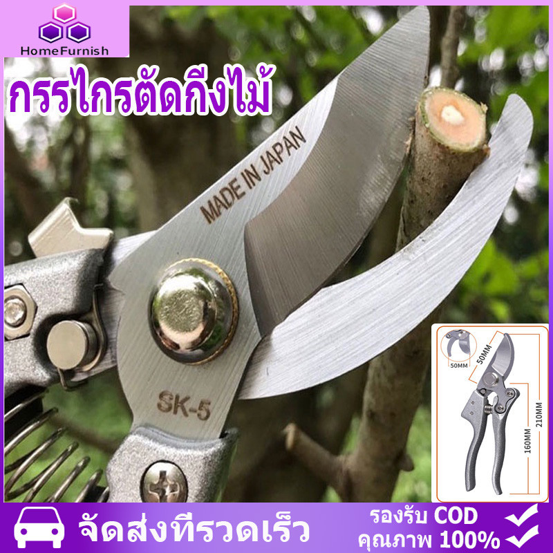 จัดส่งในวันเดียวกัน ️กรรไกรตัดกิ่งไม้ กรรไกรตัดหญ้า แต่งสวน กรรไกรตัดกิ่ง sk5️ ตัดแต่งกิ่ง กรรไกรตัดแต่งกิ่งสแตนเลส