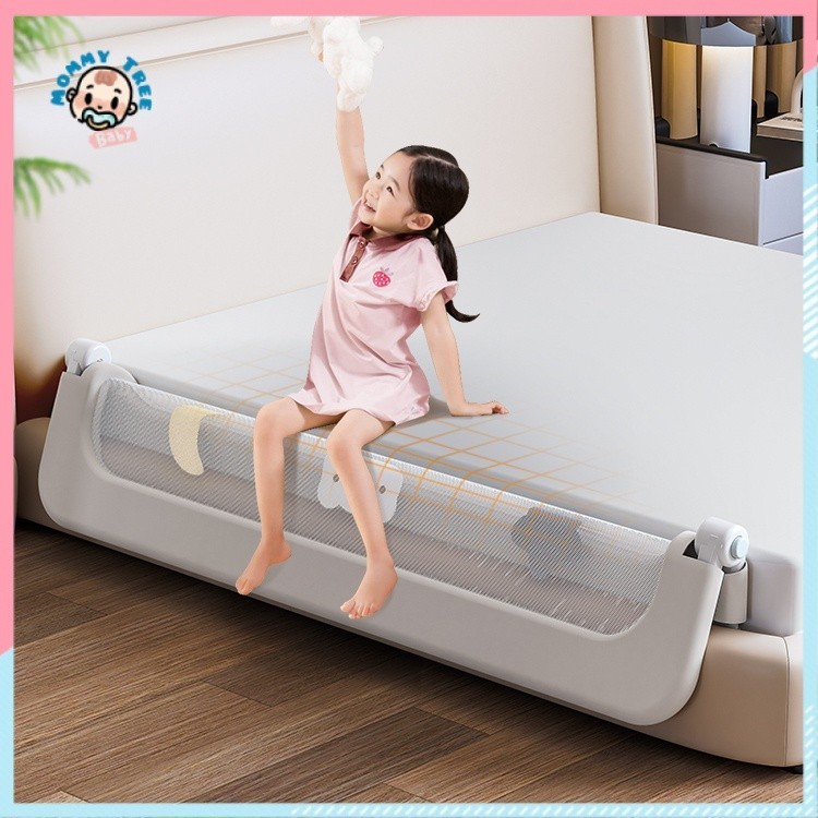 กันตกเตียง รั้วเตียงกันกระแทกเด็ก รั้วเปลพับได้ ราวกันตก Baby Anti-drop ข้างเตียง Baffle Travel พับสะดวกเตียงรั้วขึ้นและลงพับที่มองไม่เห็น