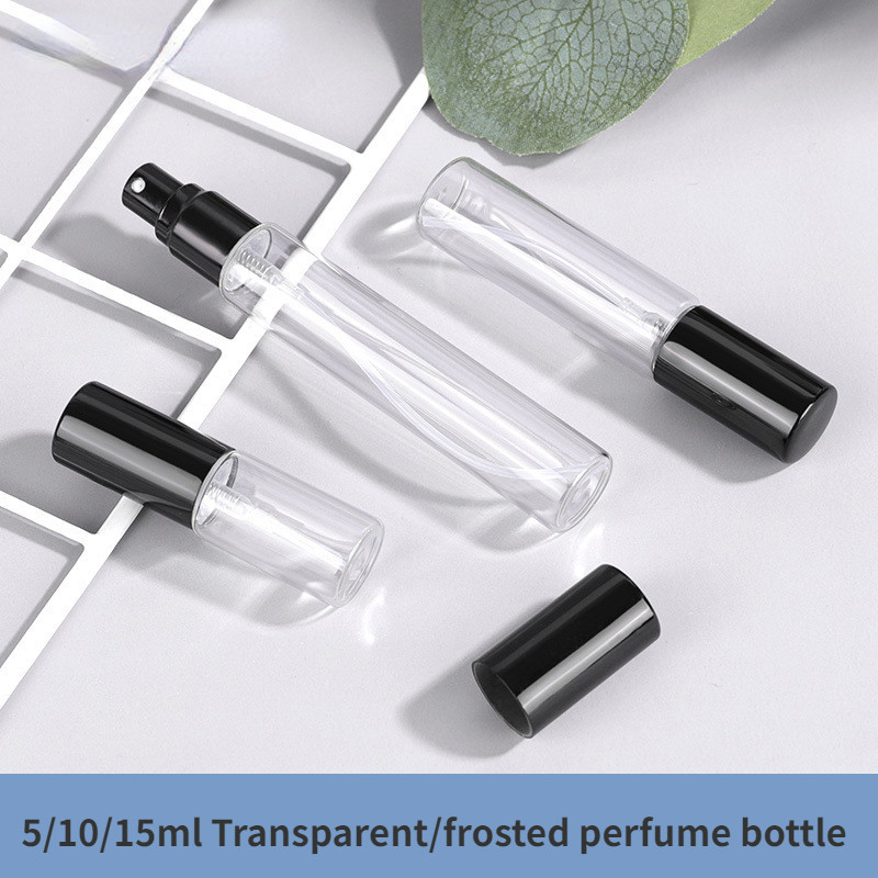 5ml 10ml 15ml Transparent/ขวดสเปรย ์ แก ้ วฝ ้ าแบบพกพาตัวอย ่ างขวดแก ้ วสําหรับเดินทาง
