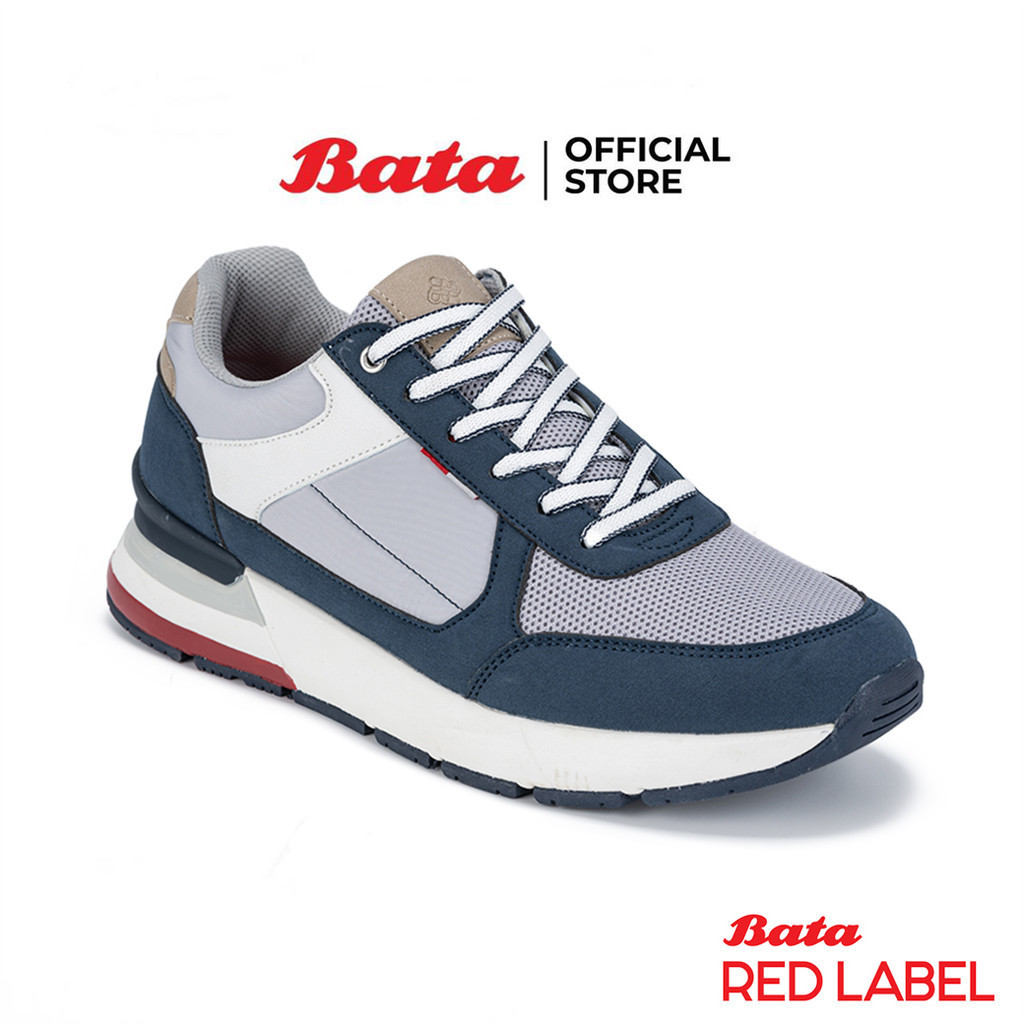 Bata บาจา Red Label รองเท้าผ้าใบลำลอง แบบผูกเชือก สำหรับผู้ชาย รุ่น CIC5 สีมะกอก 8217070 สีกรมท่า 8219070