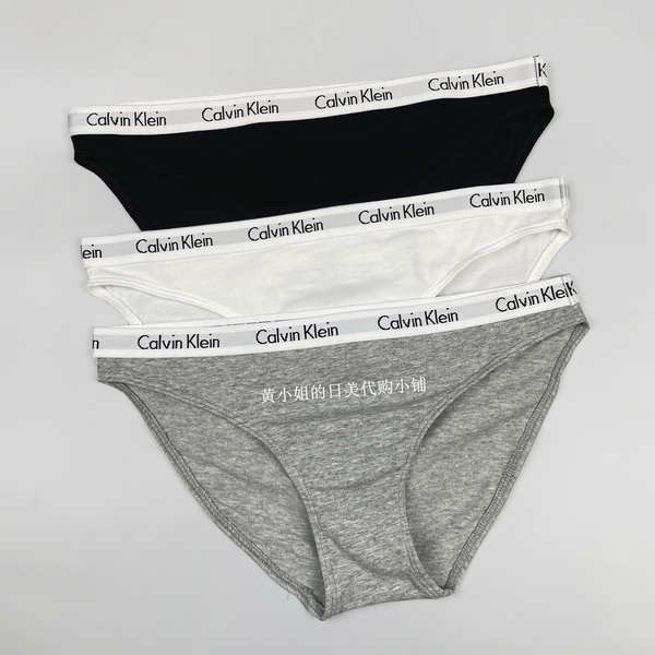 กางเกงใน ck กางเกงใน กางเกงในผู้หญิง CK CALVIN KLEIN Narrow Cotton Sexy Briefs QD3588 ใน 3 ชิ้น
