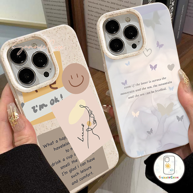 แฟชั่นผีเสื้อหัวใจยิ้ม Redmi 9A 13C A1 9C NFC 12 12C 10A 9T 10 10C Note 13 12 11 8 10 Pro 13Pro 12Pro POCO M3 M6 X5