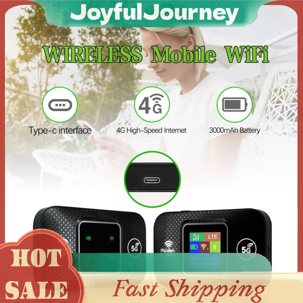 [ Joy ] 4G LTE Wireless Pocket WiFi Router &amp; SIM Card Slot Mobile WiFi Hotspot สําหรับรถยนต ์