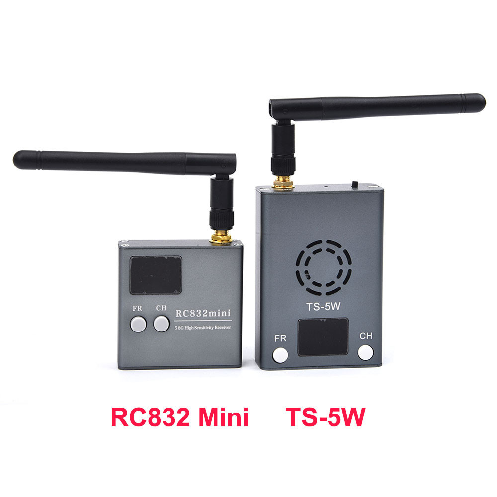 SK RC832 mini High Sensitivity Receiver / TS-5W 4.9G-5.8G 56CH Transmitter Wideband FM Modulate Audi