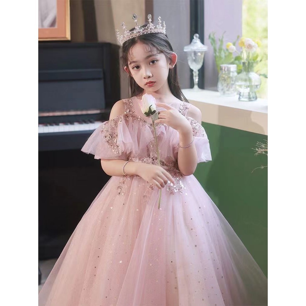 ชุดราตรีงานแต ่ งงานสาวน ้ อยชุดวันเกิดเปียโนดอกไม ้ สาว Pettiskirt ชุดเจ ้ าหญิงเด ็ กโฮสต ์ สาว