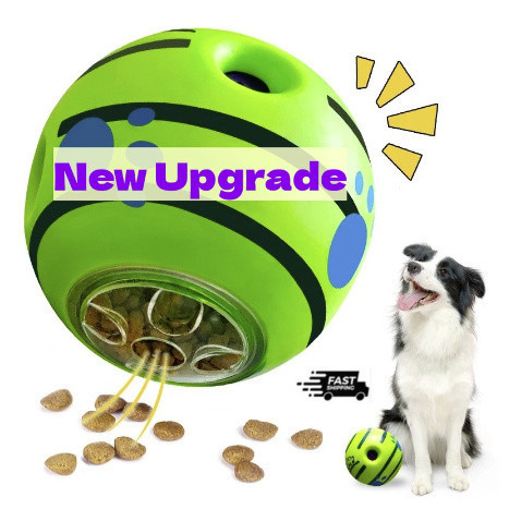 พร้อมสต็อกอัพเกรดใหม่ Wobble Wag Giggle Glow Ball สนุก Interactive ของเล่นสุนัข Giggle เสียงเมื่อรีด