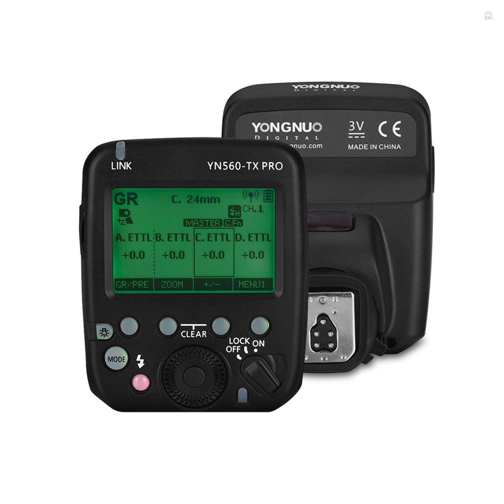 Yongnuo YN560-TX PRO 2.4G On-Camera Flash Trigger Speedlite เครื ่ องส ่ งสัญญาณไร ้ สายพร ้ อมหน ้ าจอ LCD สําหรับ Canon DSLR กล ้ องสําหรับ YN862C/YN200/YN560III/YN560IV/YN860Li/