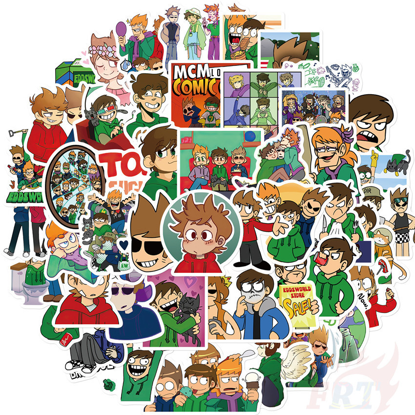50Pcs/Set Eddsworld Series 01 Stickers Waterproof Fashion DIY Decals Doodle Stickers