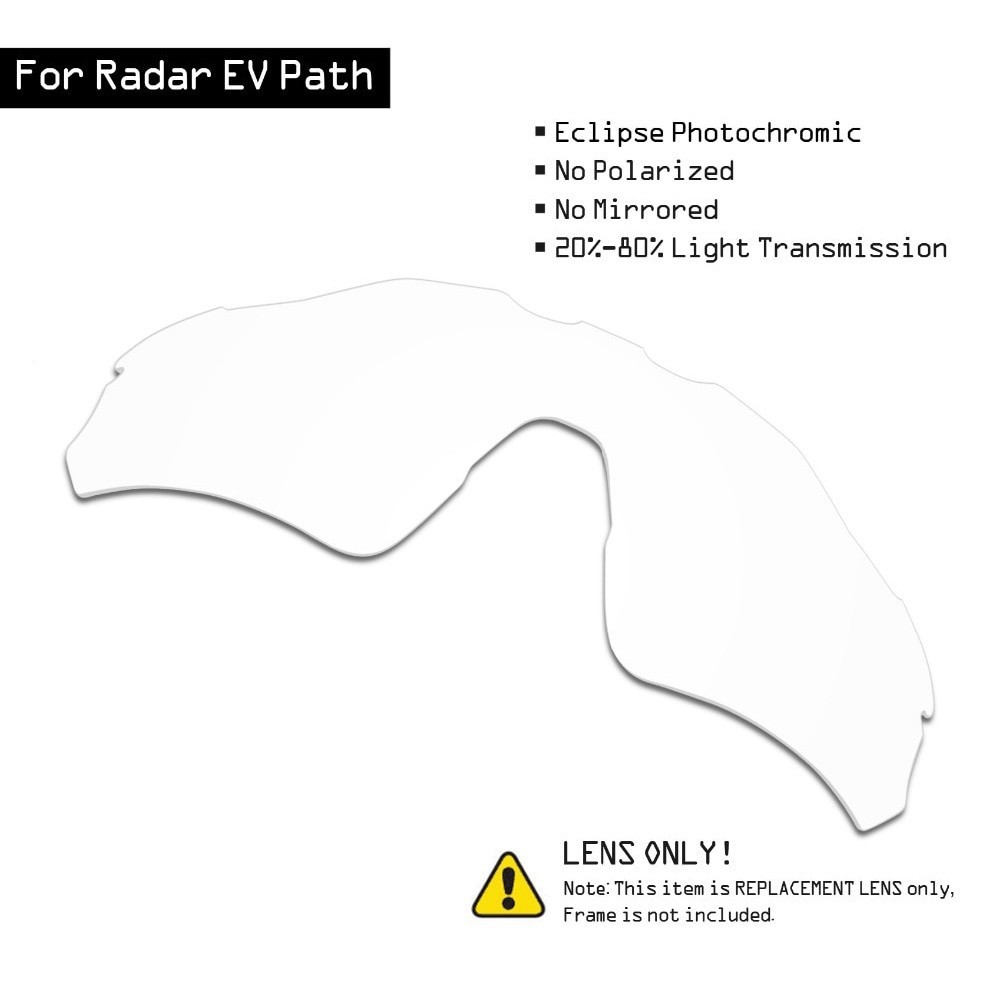 เลนส์เปลี่ยนแว่นกันแดด Oakley SmartVLT สําหรับ Oakley Radar EV Path - Eclipse Grey Photochromic