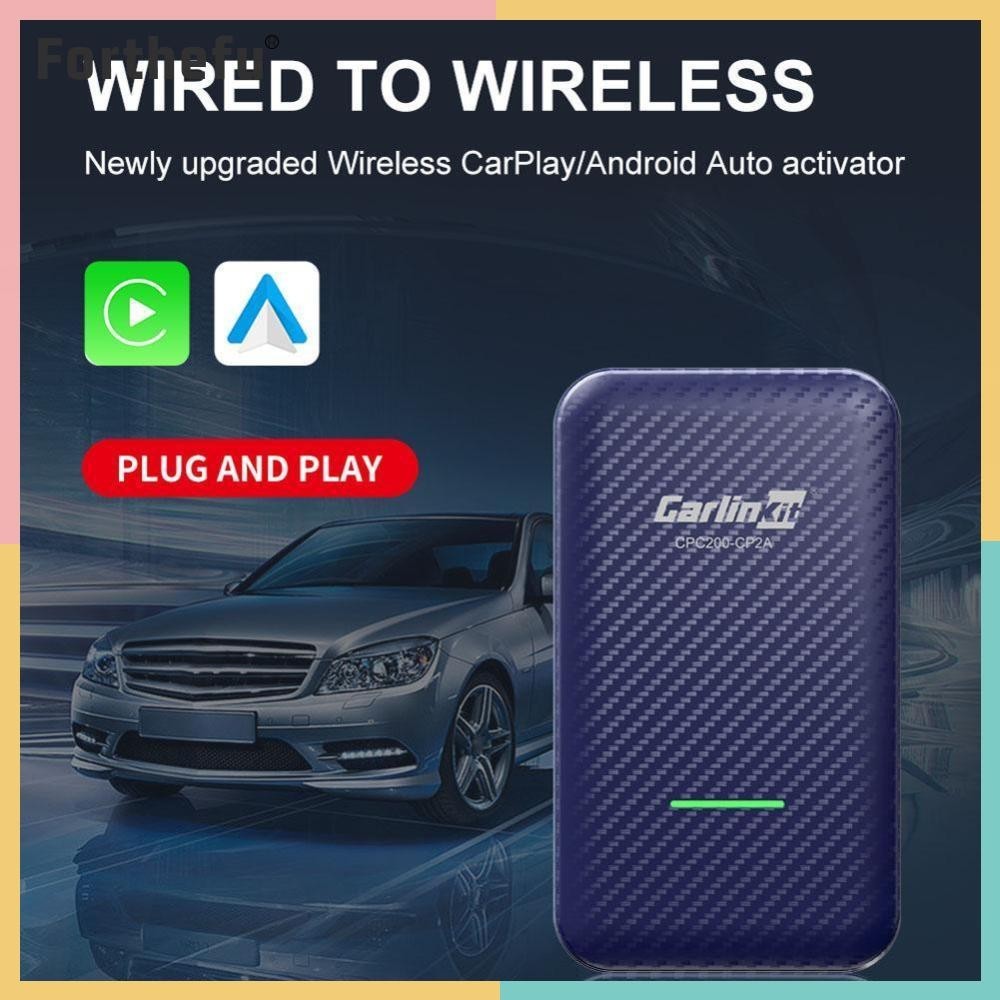 ★ สําหรับฟู ★  Carlinkit 5.0 &amp; 4.0 ไร ้ สาย CarPlay Mini Adapter Android Auto Dongle Apple Car Play Box สําหรับ iOS และ Android BT Wifi เชื ่ อมต ่ ออัตโนมัติ