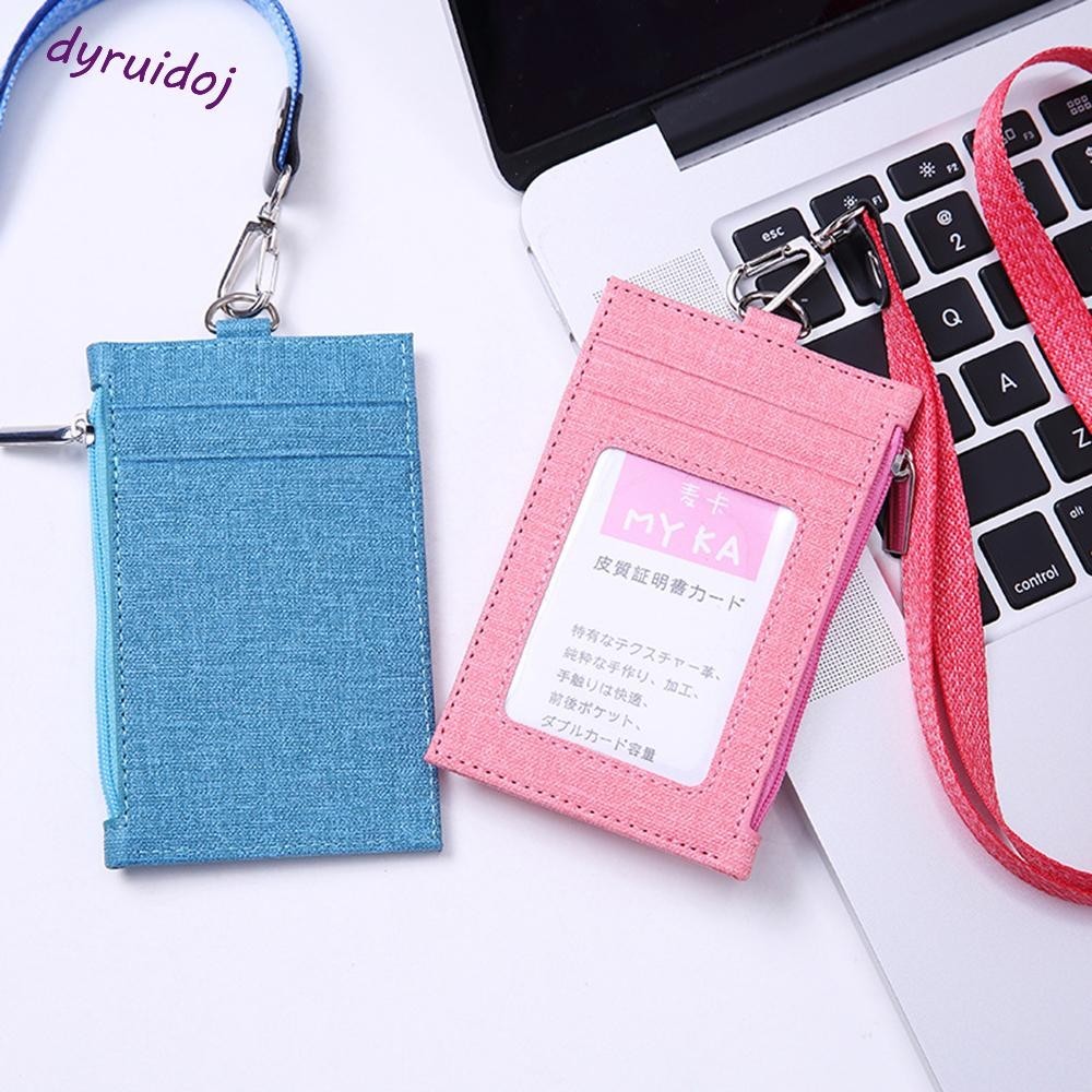 Dyruidoj1 Card Holder With Neck Strap Fashion Slim Wallet Casual Credit Card Holder