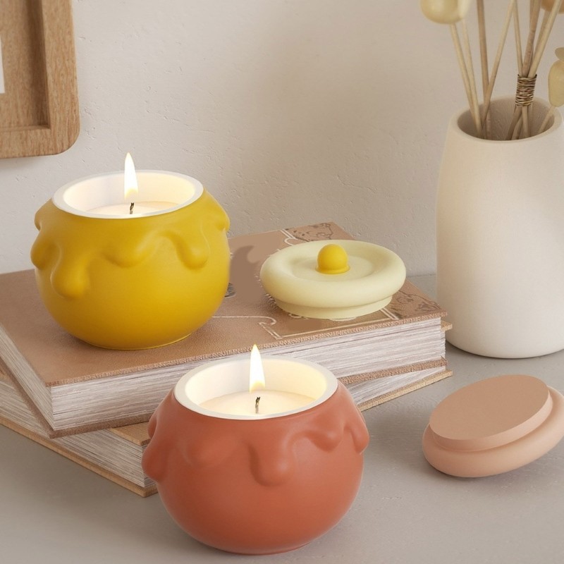 Bdw Jar แม่พิมพ์ซิลิโคนอีพ็อกซี่เรซิ่นกล่องเก็บหัตถกรรมแม่พิมพ์ตกแต่งบ้าน - รูปที่ 2