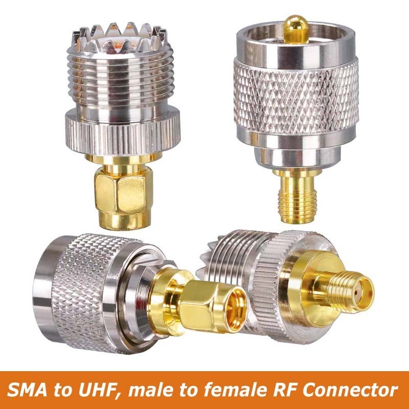 Sma to UHF เสาอากาศอะแดปเตอร์ชุด PL259 SO239 UHF SMA ชายหญิง Coax Cable Connector สําหรับ RF Applica