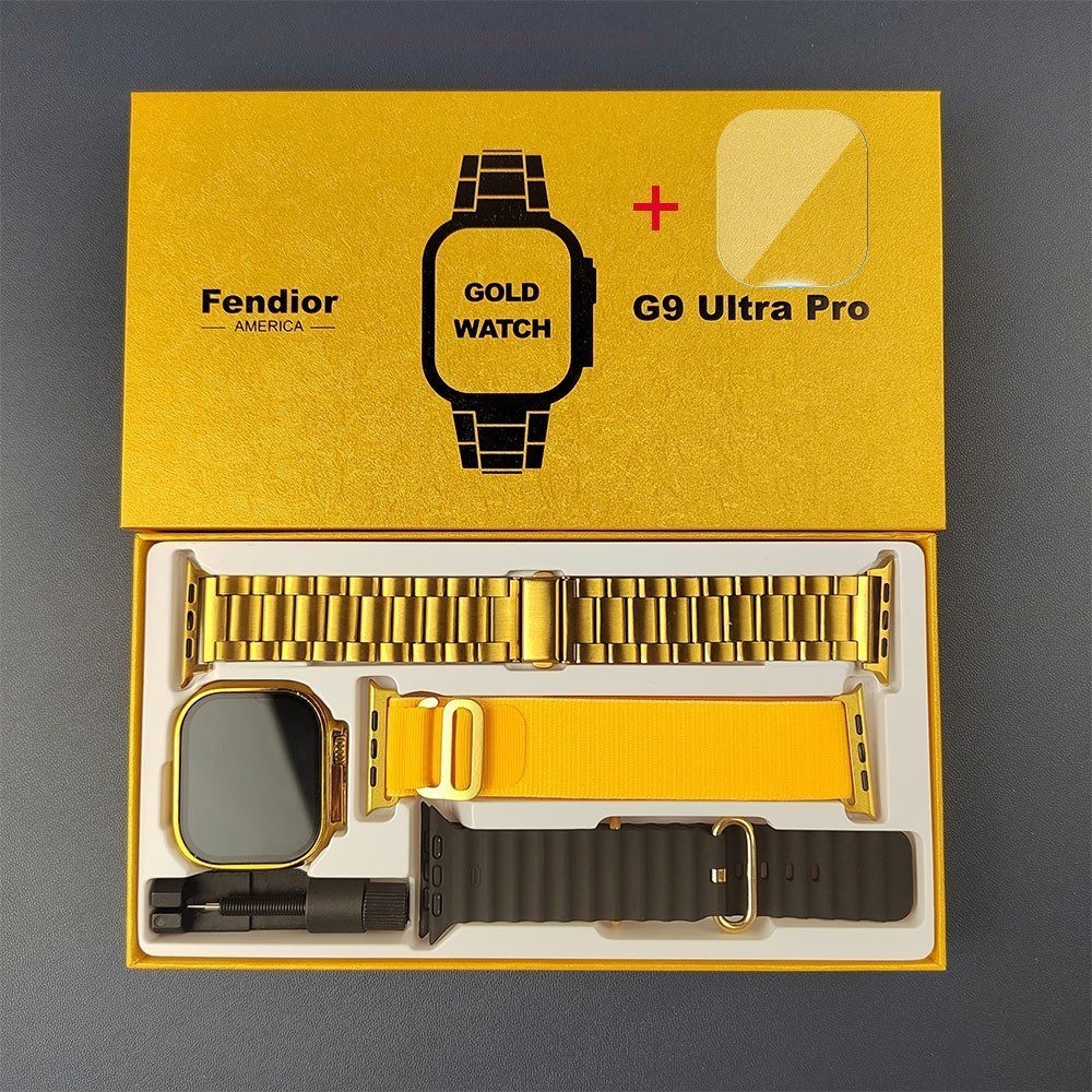 2023 G9 Ultra Pro Gold สมาร์ทวอท์ช NFC บลูทูธไร้สาย Smartwatch Calling ผู้ชายผู้หญิงกีฬา PK Series H