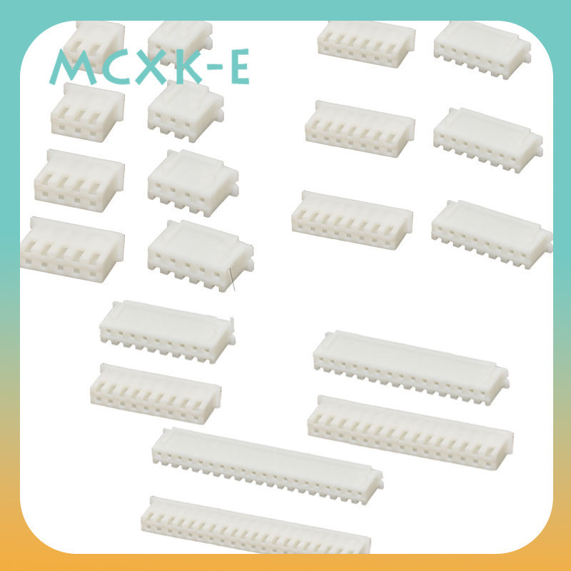 100 ชิ ้ น XH2.54 เปลือกยางสีขาว 2.54 มม.2P/3P/4P/5P/6P/8P/10P/11P/12P/13P/14P/15P/16P