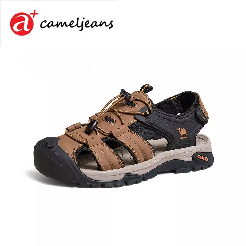Cameljeans รองเท้าแตะชายหาดกลางแจ้งของผู้ชาย รองเท้าแตะกันลื่นดูดซับแรงกระแทก