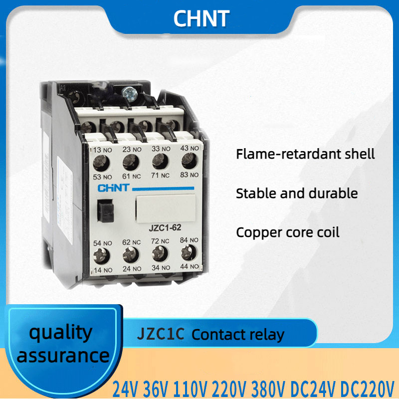 CHNT Contact intermediate รีเลย์ JZC1-44 31 22 53 62Z DC24V JZ7 220V 380V