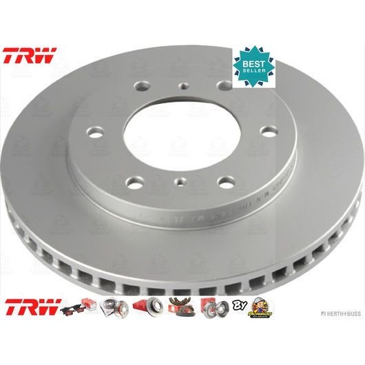 TRW จานดิสเบรค 2 ใบ จานเบรคหน้า เหล็กเกรด GG20 DF 8189  Mitsubishi Triton 4WD, Plus ยกสูง ปี 2005-20